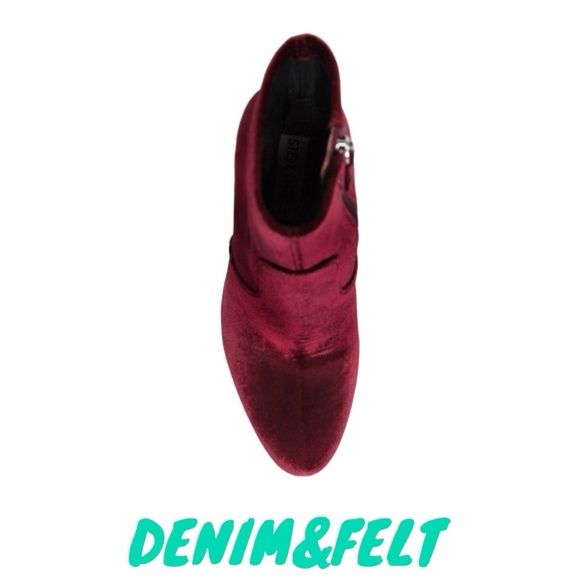 Steve Madden Edit Burgundy (Wine) Velvet High Heel Mid-Calf Boots | NEW!! ♥️🍷 - Picture 3 of 16